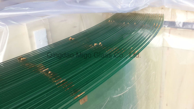 10mm Silk Screen Curved Tempered Glass for Cake Display Cabinet