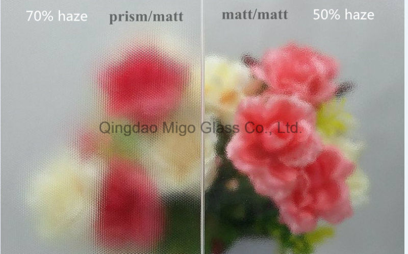 Low Iron Patterned Greenhouse Glass with 50% Haze/ 70% Haze