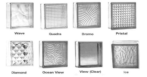 Decorative glass bricks for building Decorative glass bricks for building