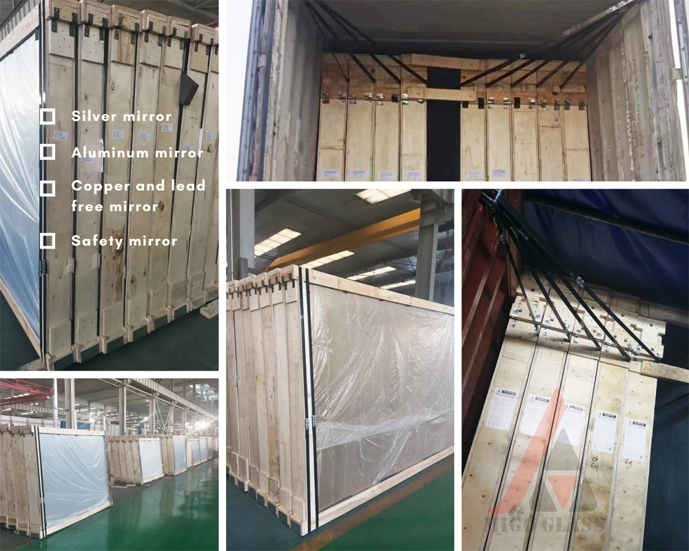 Mirror sheet glass packing