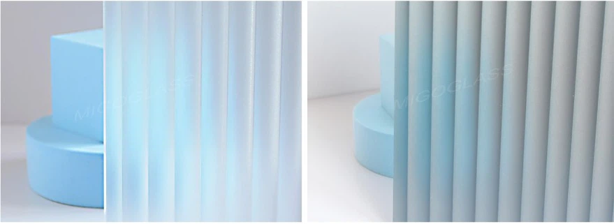 Frosted or etched patterned glass Frosted or etched patterned glass