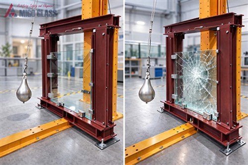 Pendulum Impact Test Confirms Performance Of Tempered Laminated Railing Glass...