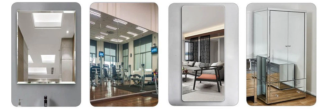 Aluminum mirrors used for bathroom, gym, and wardrobe Aluminum mirrors used for bathroom, gym, and wardrobe