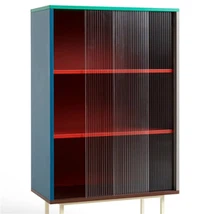 Reeded Glass Cabinet Door