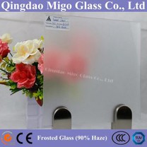 Acid Etched Frosting Glass With 90% Frost Degree