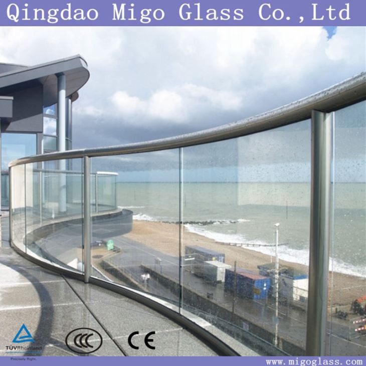 Migo Curved Safety Glass Railing