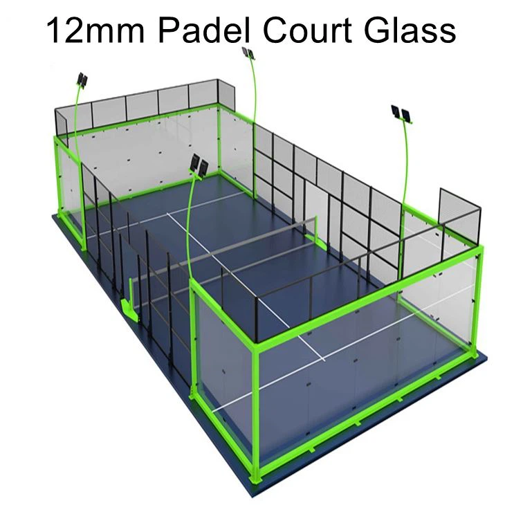 12mm ESG Toughened Glass Used For Padel Court